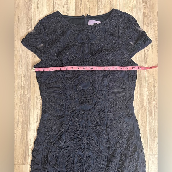 JS Collections Navy Embroidered Soutache Dress